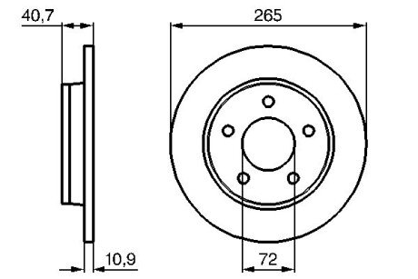 Гальмівний диск bosch 0986479C77
