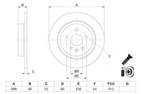 Задний тормозной диск bosch 0986479D90