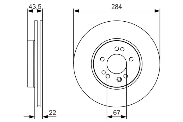 Тормозной диск bosch 0986479S15