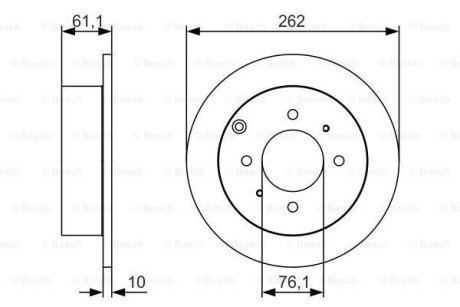 Тормозной диск bosch 0986479S68