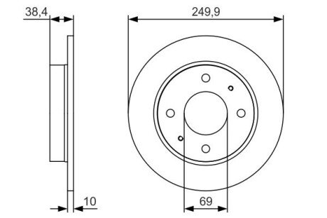 Тормозной диск bosch 0986479S84