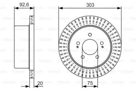 Задний тормозной диск bosch 0986479V26