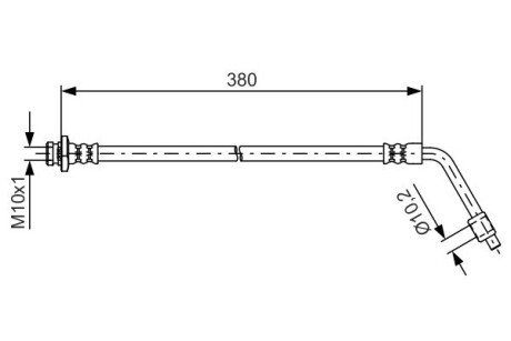 Тормозной шланг bosch 1 987 481 623 на Ниссан Нп 300