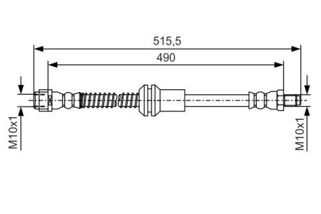 Тормозной шланг bosch 1 987 481 721 на Мерседес Glk 220