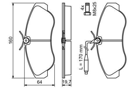 Тормозные колодки bosch 0986424031