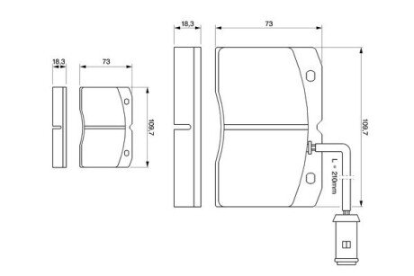 Тормозные колодки bosch 0986424144