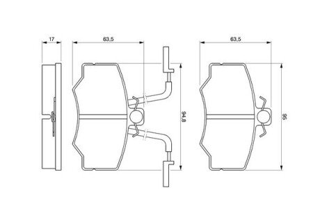 Тормозные колодки bosch 0986424184