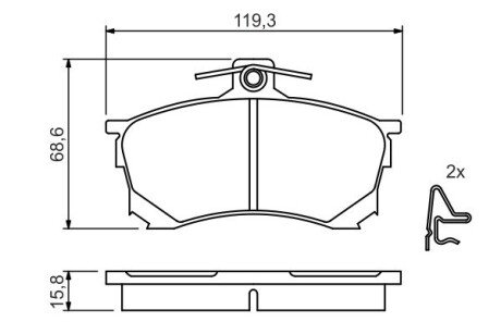 Тормозные колодки bosch 0 986 424 370