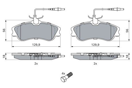 Тормозні (гальмівні) колодки bosch 0986424414