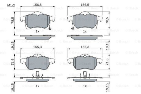 Тормозні (гальмівні) колодки bosch 0986424457