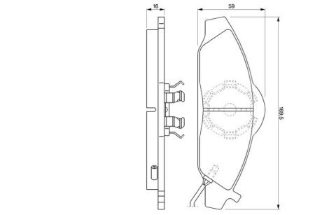 Тормозные колодки bosch ""0986424551"