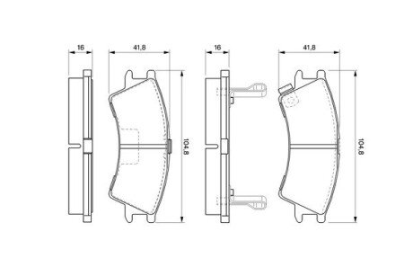 Тормозні (гальмівні) колодки bosch 0986424575