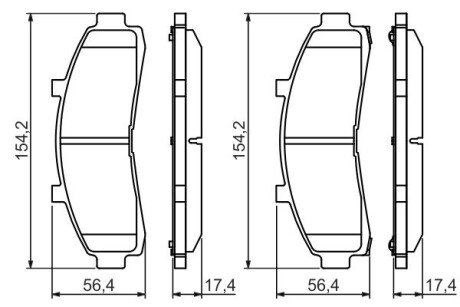 Тормозные колодки bosch 0986424656