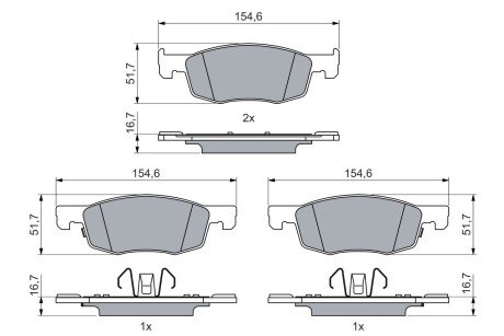 Тормозні (гальмівні) колодки bosch ""0986460018"