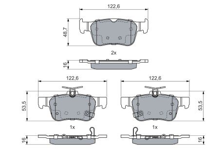 Тормозные колодки bosch 0 986 460 019