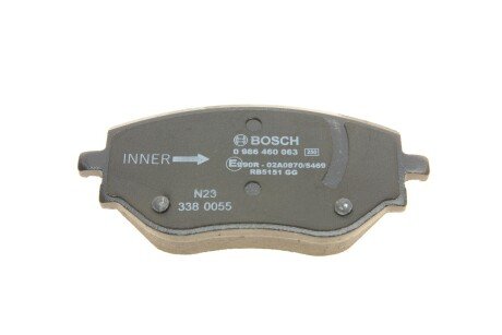 Тормозные колодки bosch 0986460063