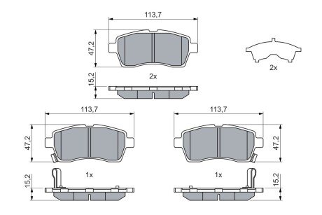 Тормозные колодки bosch ""0986460075"