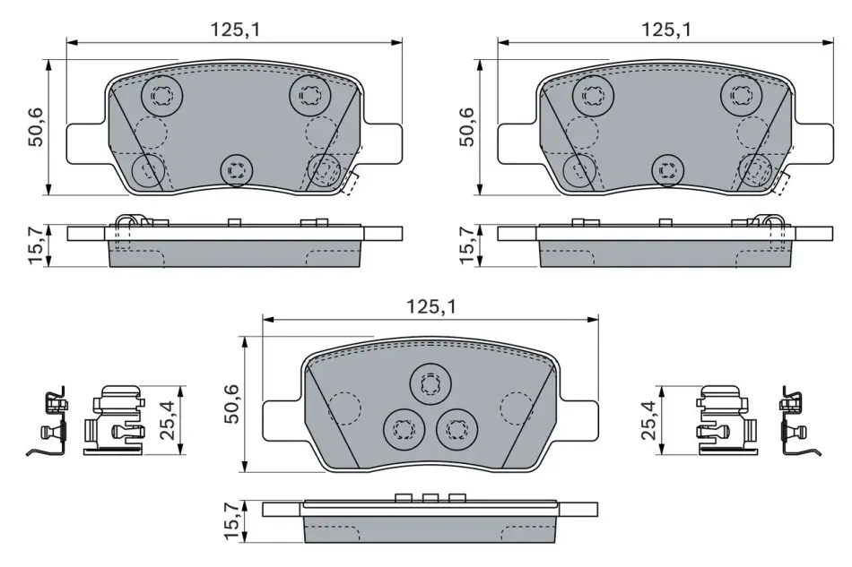 Тормозні (гальмівні) колодки Bosch 0986460297 (фото 1)