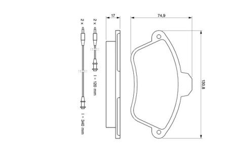 Тормозні (гальмівні) колодки bosch 0 986 460 951