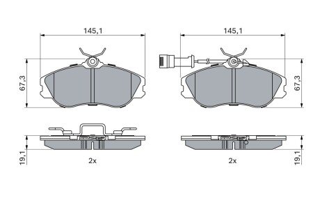 Тормозные колодки bosch 0986461115