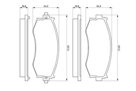 Тормозні (гальмівні) колодки bosch 0986461121