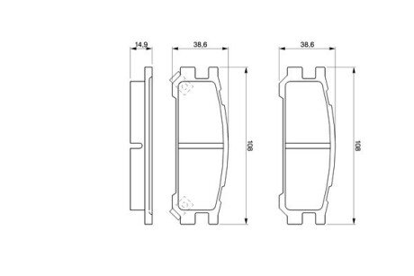 Тормозні (гальмівні) колодки bosch 0986461143