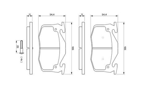 Тормозные колодки bosch 0986461149