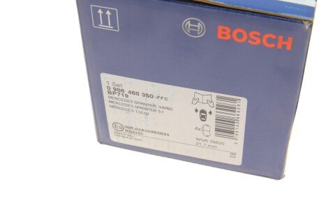 Тормозные колодки bosch 0986468350