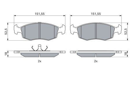 Тормозные колодки bosch 0 986 469 070