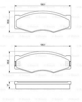 Тормозні (гальмівні) колодки bosch 0986490990