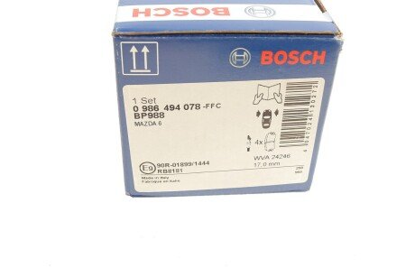 Тормозные колодки bosch 0 986 494 078