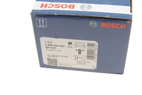 Тормозні (гальмівні) колодки bosch 0986494097
