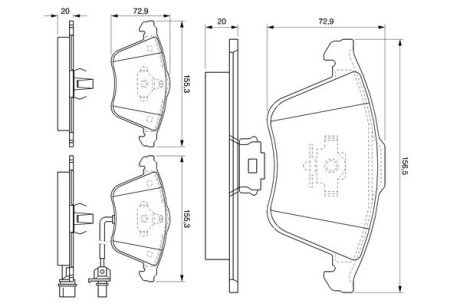 Тормозные колодки bosch 0 986 494 103