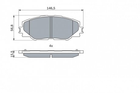 Передні тормозні (гальмівні) колодки bosch 0986494174