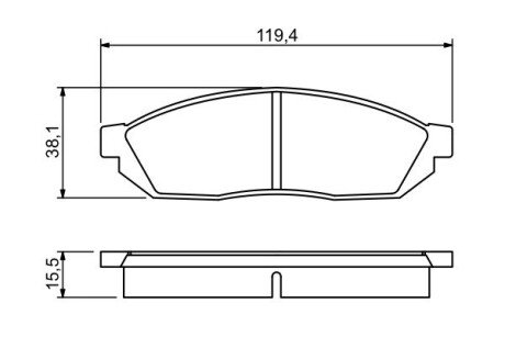 Тормозні (гальмівні) колодки bosch 0 986 494 208