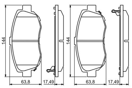 Тормозные колодки bosch 0 986 494 211 на Тойота Марк 2 90