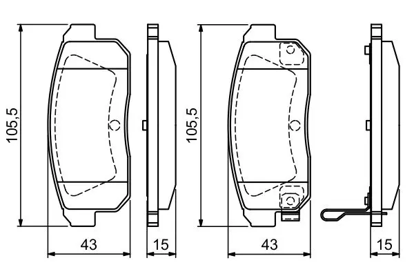Тормозные колодки bosch 0 986 494 223