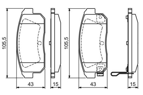 Тормозные колодки bosch 0 986 494 223 на Ниссан Bluebird u14