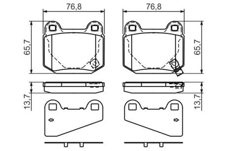 Тормозні (гальмівні) колодки bosch 0986494229 на Субару Форестер sg5