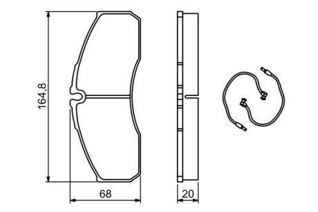 Тормозні (гальмівні) колодки bosch 0986494273