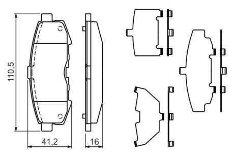 Тормозні (гальмівні) колодки bosch 0 986 494 319 на Мазда Мпв