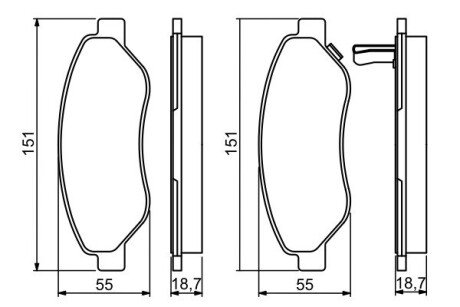 Тормозные колодки bosch 0 986 494 345