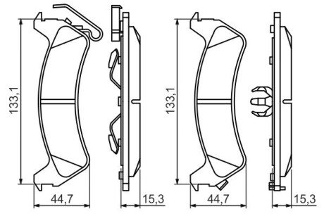 Тормозные колодки bosch 0 986 494 348