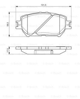 Тормозні (гальмівні) колодки bosch 0986494363