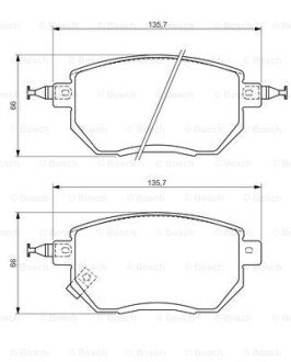 Тормозные колодки bosch 0 986 494 366 на Ниссан Murano z51