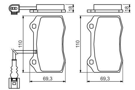 Тормозні (гальмівні) колодки bosch 0986494367