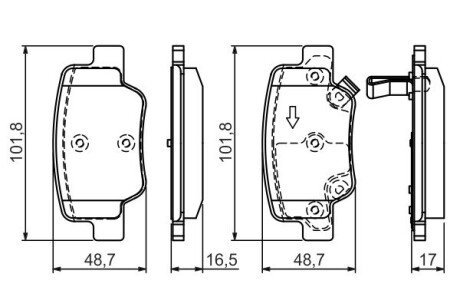 Тормозні (гальмівні) колодки bosch 0 986 494 404 на Тойота Версо