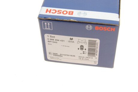 Тормозные колодки bosch 0986494421
