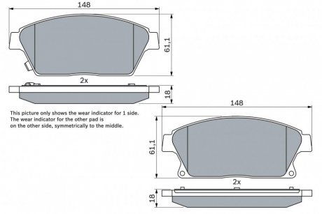 Тормозные колодки bosch 0 986 494 434