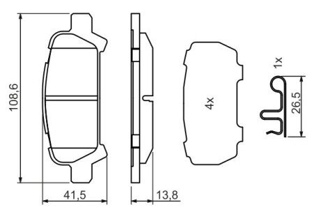 Тормозные колодки bosch 0 986 494 445